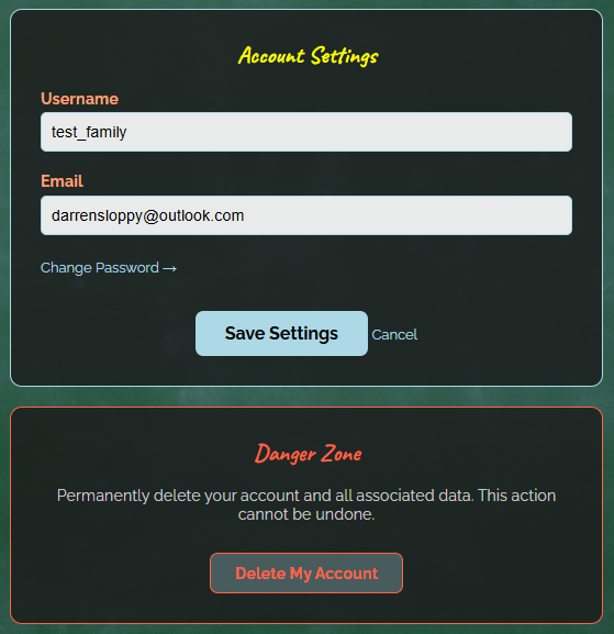 Account Settings