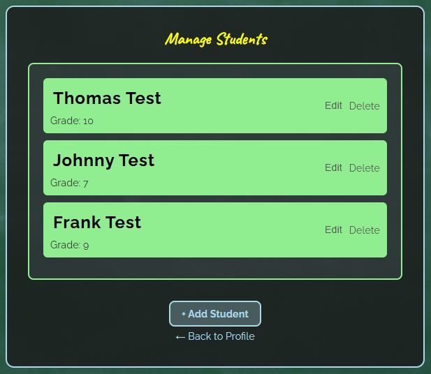 Manage Students