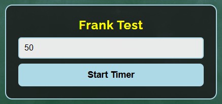 Starting a Timer